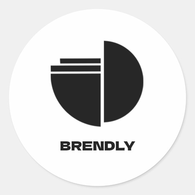 Adesivo Redondo Custom Business Logo Brand  (Frente)