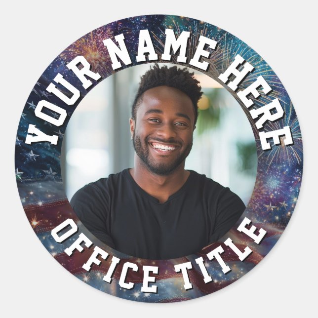 Adesivo Redondo Custom Campaign Photo (Frente)