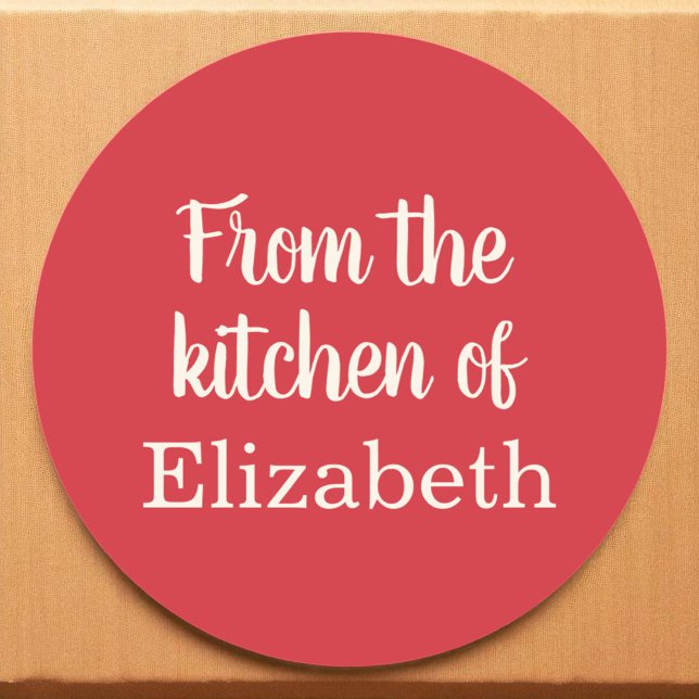 Adesivo Redondo Custom Christmas Baking Cooking Holly Labels (Criador carregado)