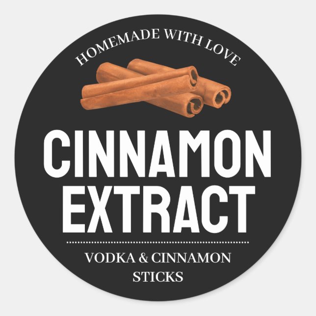 Adesivo Redondo Custom Cinnamon Extract label VE011_01sqv2 (Frente)