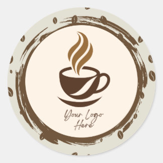 Adesivo Redondo Custom Coffee Product Label Stickers | Cozy Coffee