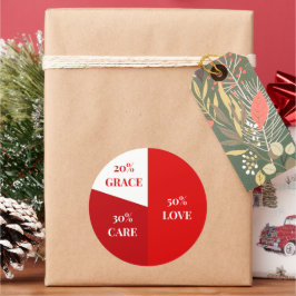 Adesivo Redondo Custom Emotional Balance Pie Chart Poster 