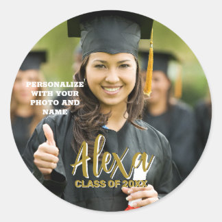 Adesivo Redondo Custom Graduation Photo Sticker