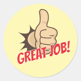 Adesivo Redondo Custom “Great Job!” Teacher Reward Stickers