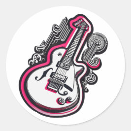 Adesivo Redondo Custom Guitar Stickers