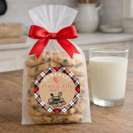 Adesivo Redondo Custom Homemade Chocolate Chip Cookies Label Sheet