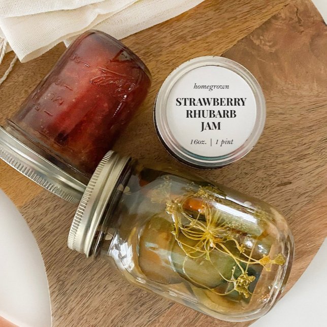 Adesivo Redondo Custom Homemade Food Jar Label (Criador carregado)