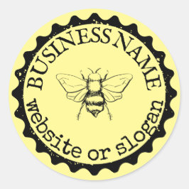 Adesivo Redondo Custom Logo Bumblebee Farmhouse Stickers