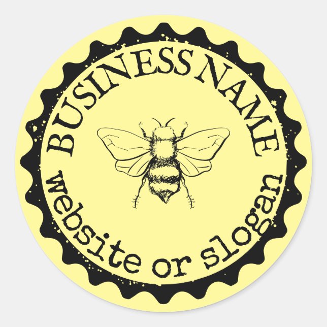 Adesivo Redondo Custom Logo Bumblebee Farmhouse Stickers (Frente)