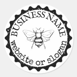 Adesivo Redondo Custom Logo Bumblebee Farmhouse Stickers
