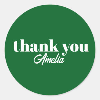 Adesivo Redondo Custom Name Thank You Stickers