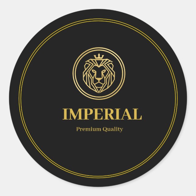 Adesivo Redondo Custom Premium Round Business Logo Sticker (Frente)