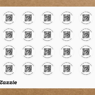 Adesivo Redondo custom QR Code and Text