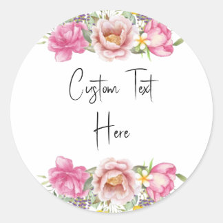 Adesivo Redondo Custom Text Sticker