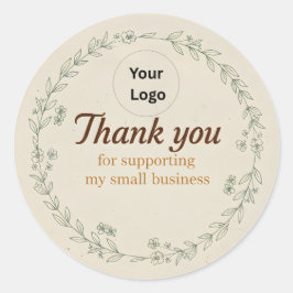 Adesivo Redondo Custom Thank You Business Sticker –Packaging Label