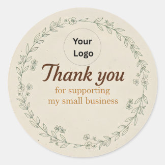 Adesivo Redondo Custom Thank You Business Sticker –Packaging Label