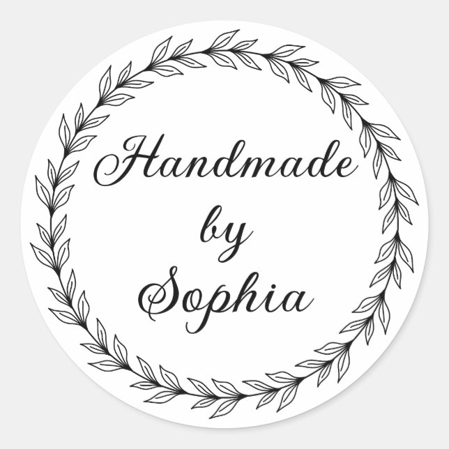 Adesivo Redondo customised name  (Frente)