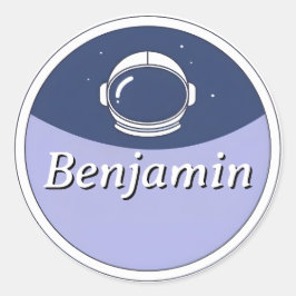 Adesivo Redondo Customizable Round Kids Name Sticker