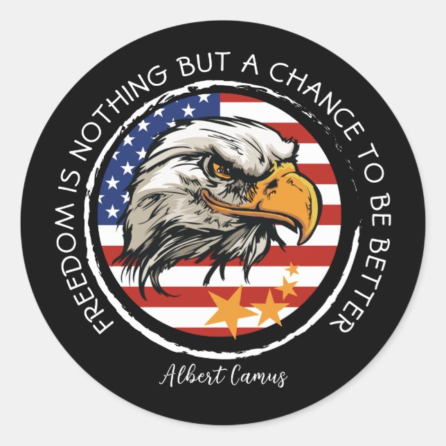 Adesivo Redondo Customize your American Eagle design (Frente)