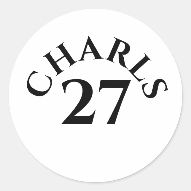 Adesivo Redondo Customized Name and Number (Frente)