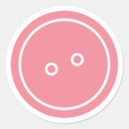 Adesivo Redondo Cuta como um botão (rosa)