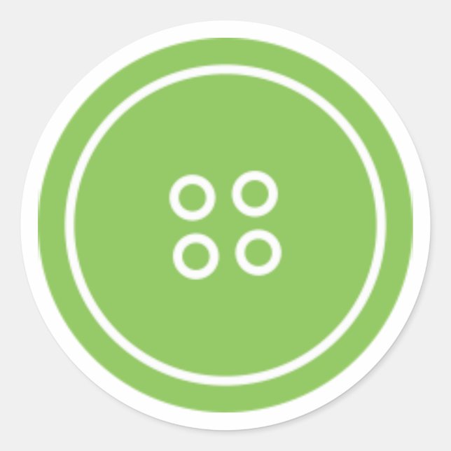 Adesivo Redondo Cuta como um botão (verde) (Frente)