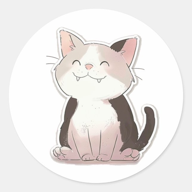 Adesivo Redondo Cute (Frente)