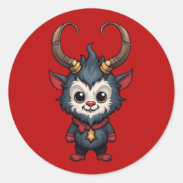 Adesivo Redondo Cute Baby Krampus