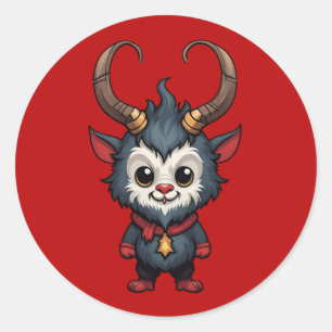 Adesivo Redondo Cute Baby Krampus