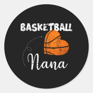 Adesivo Redondo Cute Basquete Coração Basquete Nana