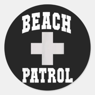 Adesivo Redondo Cute Beach Patrol Emt Ems S Natação Despachante 91