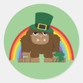 Adesivo Redondo Cute Bigfoot Leprechaun