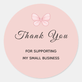 Adesivo Redondo Cute Butterfly Small Business Thank You Sticker