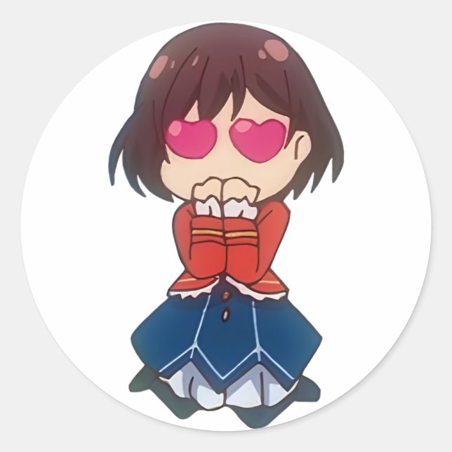 Adesivo Redondo Cute Chibi Rae Taylor de WataOshi | IFTV (Frente)