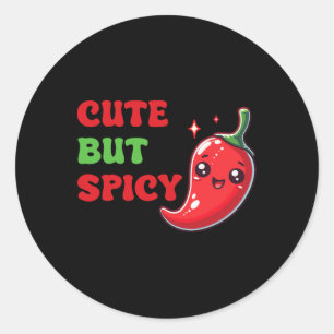 Adesivo Redondo Cute Chili Engraçado Fofo Mas Picante Por