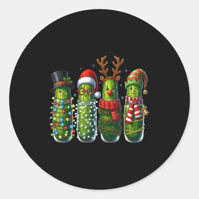 Adesivo Redondo Cute Christmas Ckle Squad Funny Family Holiday Cos (Frente)