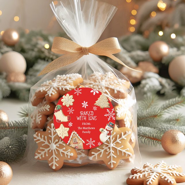 Adesivo Redondo Cute Christmas Cookie Sweet Treats Gift Stickers (Criador carregado)