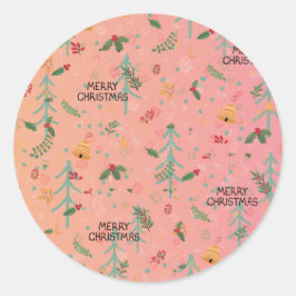 Adesivo Redondo Cute Christmas Gift