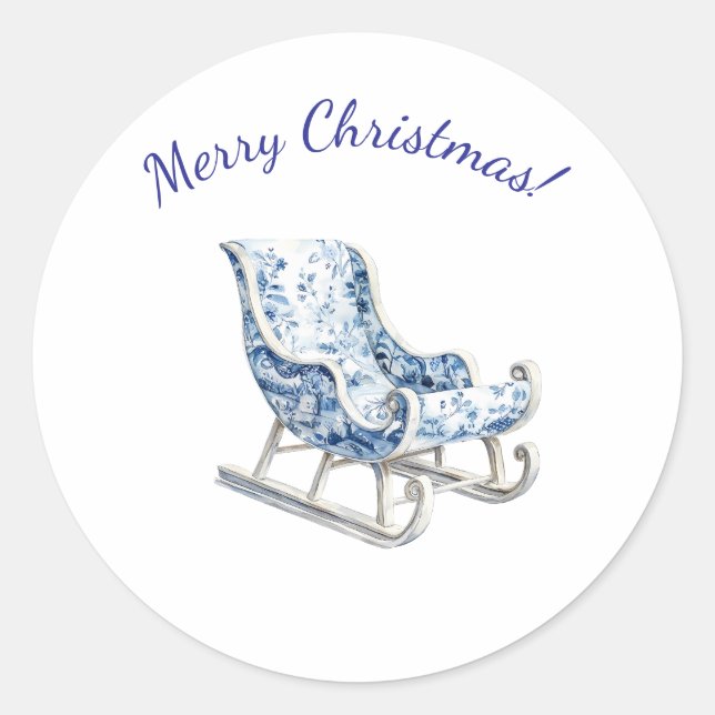 Adesivo Redondo Cute Christmas Sticker (Frente)