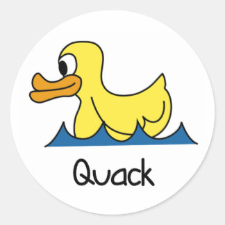 Adesivo Redondo Cute Duck