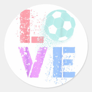 Adesivo Redondo Cute Futebol Amor Dia dos Namorados Mãe Chuteiras