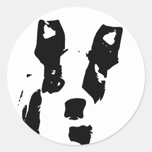 Adesivo Redondo Cute Graphic Boston Terrier Puppy (Frente)