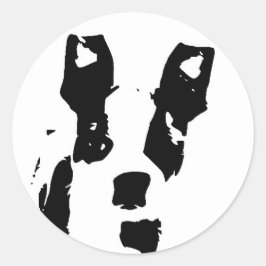 Adesivo Redondo Cute Graphic Boston Terrier Puppy