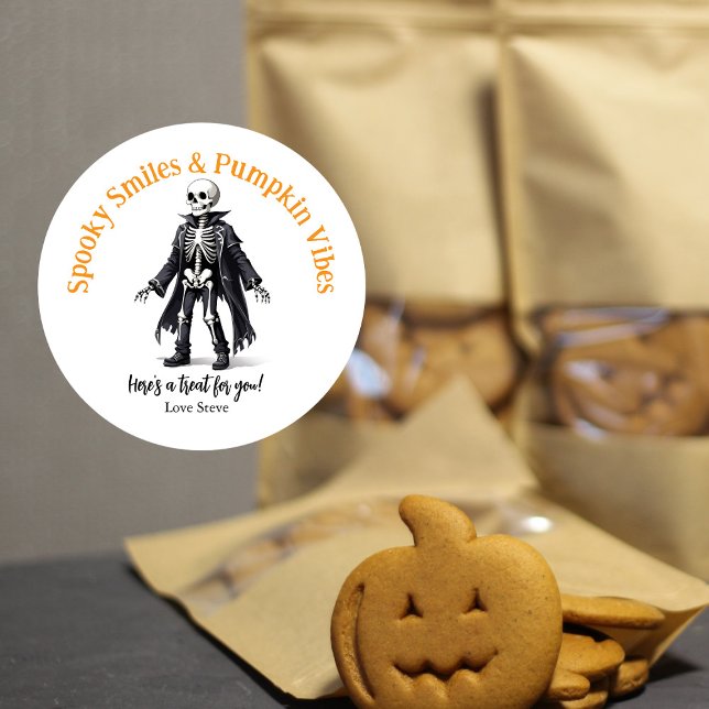 Adesivo Redondo Cute Halloween Sticker – Pumpkin Season & Spooky  (Criador carregado)