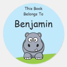 Cute Hippo Este Livro Pertence A