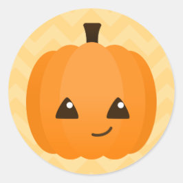 Adesivo Redondo Cute Kawaii Jack o'Lantern