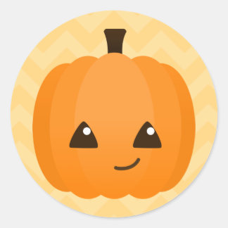 Adesivo Redondo Cute Kawaii Jack o'Lantern