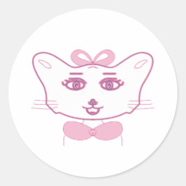 Adesivo Redondo Cute kitten