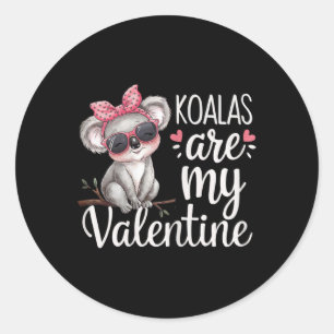 Adesivo Redondo Cute Koala Bear Namorados Design Koalas São Minha 