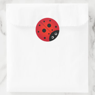 Adesivo Redondo Cute Ladybug